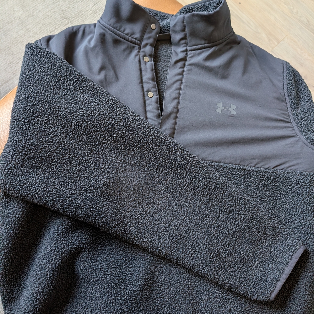 Under Armour Charcoal Fleece Quarter-Snap XXL